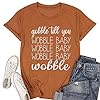 Gobble-Till-You-Wobble-Baby-Shirt-for-Women-Funny-Cute-T-Shirt-Thanksgiving-Letter-Print-Tee-Short-Sleeve-Tee-Tops Gobble Till You Wobble Baby Shirt Women Thanksgiving T-Shirt Funny Wobble Baby Letter Print Tee Fall Short Sleeve Tee Tops Orange
