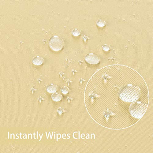 Image of Obstal 210GSM Rectangle Table Cloth, Champagne, 52 x 70 Inch | Heavy Duty Water Resistance Microfiber Tablecloth, Decorative Fabric Table Cover for Outdoor and Indoor Use