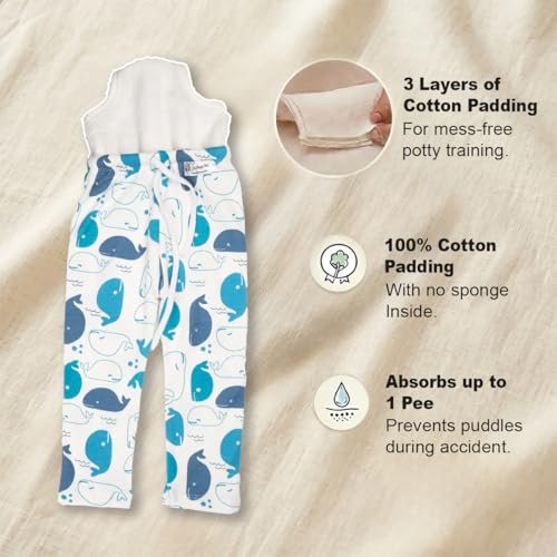 Image of SNUGKINS Potty Training Pajamas for Toddlers,Boys & Girls Available in Sizes 1 to 5 Years