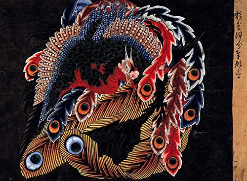 Plafond du temple Ganshoin Obuse Katsushika Hokusai Affiche Arts Toile Imprimer