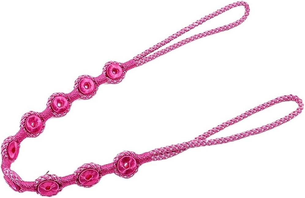 DJGACSI パンチングカーテンストラップなしの手作りの編まれたカーテンの銅のバックルストラップ