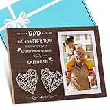 HOMDAILY Father's Day Gifts - Two Hearts Fathers Day Picture Frame - Dad Picture Frame from Daughter