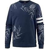 JACK & JONES Jorchristian Sweat Crew Neck Sudadera, Azul (Dark Denim Fit:reg), Large para Hombre