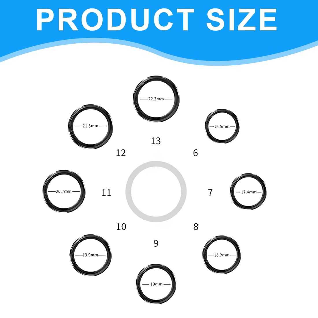 IKOPFLN 1 Pezzo Ring Kit di misurazione Misura Ring prima dell’acquisto isurazione precisa per comfort e accuratezza massimi Compatibile con ogni tipo di dito