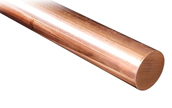 T2 Copper Rods, 4 Pieces T2 Copper Cu 99.9% Metal Round Rod 5 x 250mm, Diameter 5mm, Length 250mm Copper Metal Rod for Metal DIY Craft Multiple Sizes optional