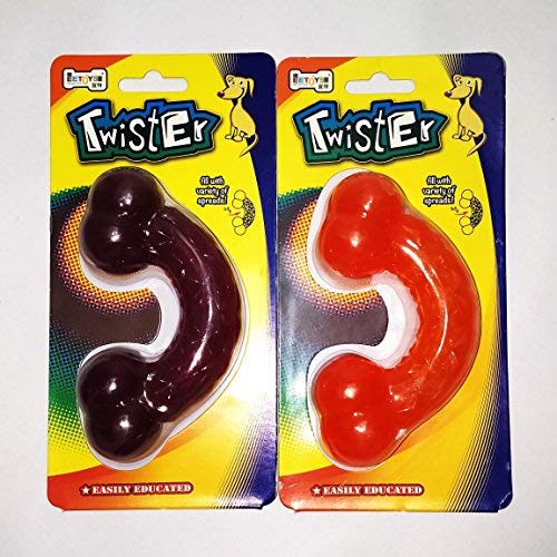 PnM Imported Latex Twister Treat Toy for Dogs & Puppies Dog Chew Toy Teething Toy Dog Toys - Orange (B07D75LD2T) Amazon Price History, Amazon Price Tracker