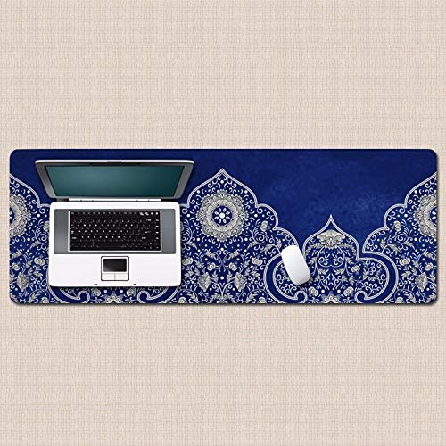 Tapis de souris de bureau bleu grand épais pour supprimer la fatigue sur ordinateur portable