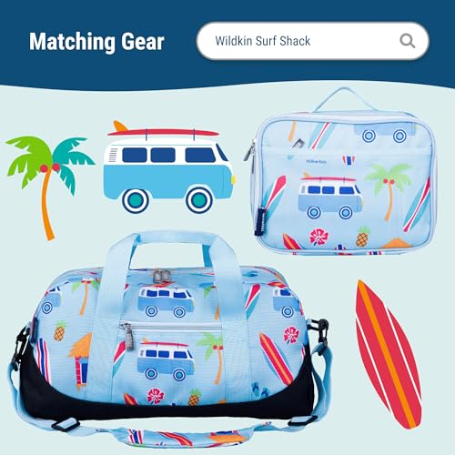 Image of Wildkin 12 Inch Backpack, Includes Insulated, Food-Safe Front Pocket and Side Mesh Water Bottle Pocket, Perfect for Preschool, Daycare, and Day Trips, Olive Kids Design - Surf Shack