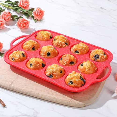 48% Off Fimary Reinforced Silicone Muffin Pans - 2 Pack - Image 4