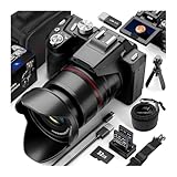 BJdfgE Appareils Photo numériques 5K for la Photographie, Zoom Optique 16x, Wi-FI et contr...