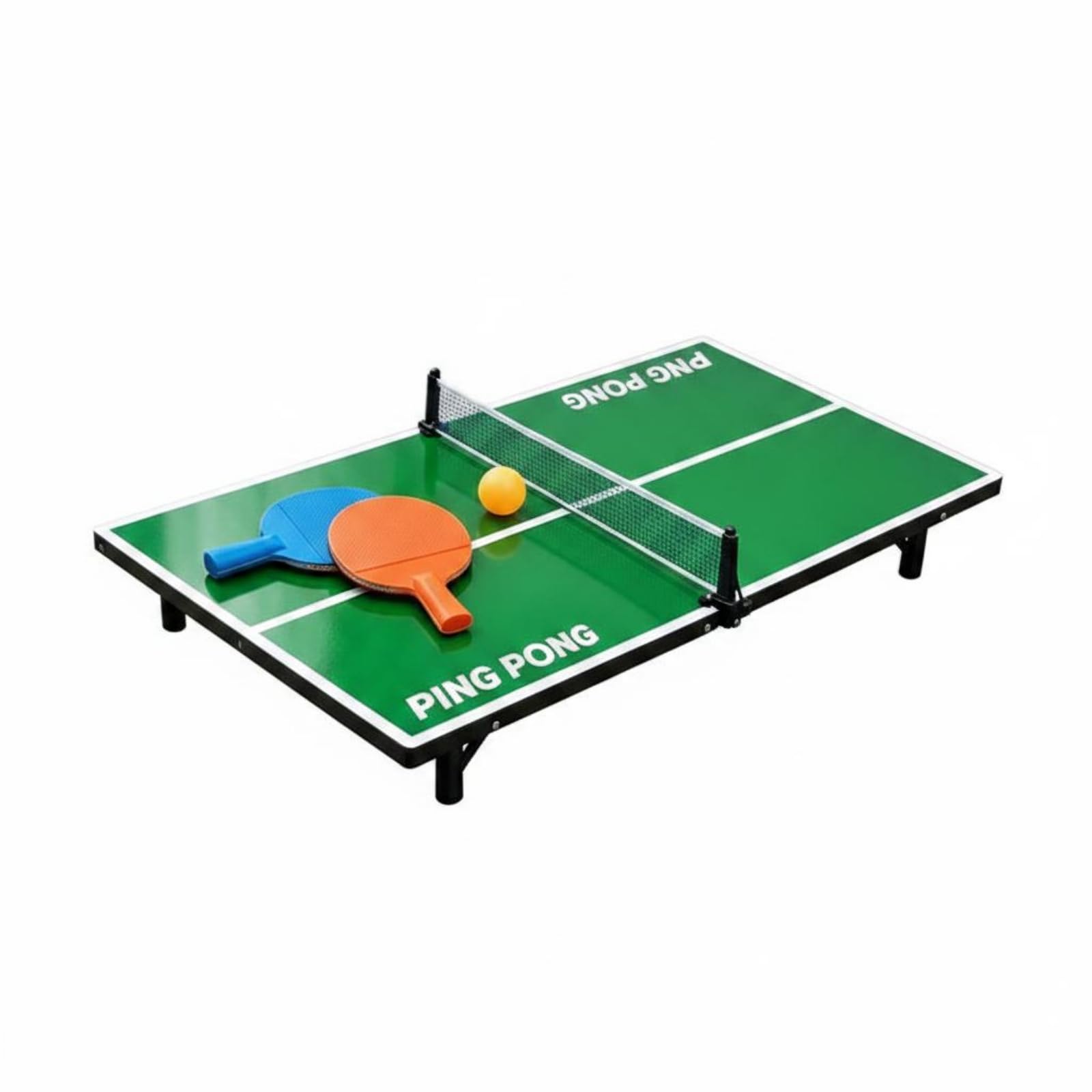 Parent-Child Play Mini Table Tennis Table Easy Storage Foldable Table Tennis Table Compact Sports Equipment Multi-Purpose for Families, Kids, Family Time, Home, Living Room, Table Tennis 60X30|Tables-image-3