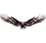 AJ's Signs & Apparel 48' Patriotic American Eagle Spread Wings Vinyl Sticker | Cars Trucks Vans Walls Laptop
