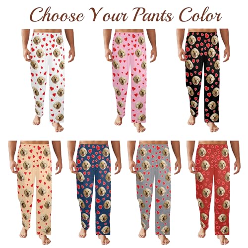 Custom Face Pajama Pants - Men & Women Personalized PJ Bottoms with Picture - Christmas Couple Lounge Pants2