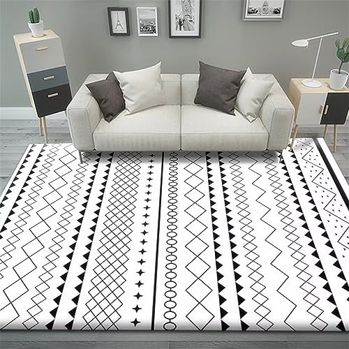 Tapis de chambre fille ado gris à motif géométrique 180x280cm
