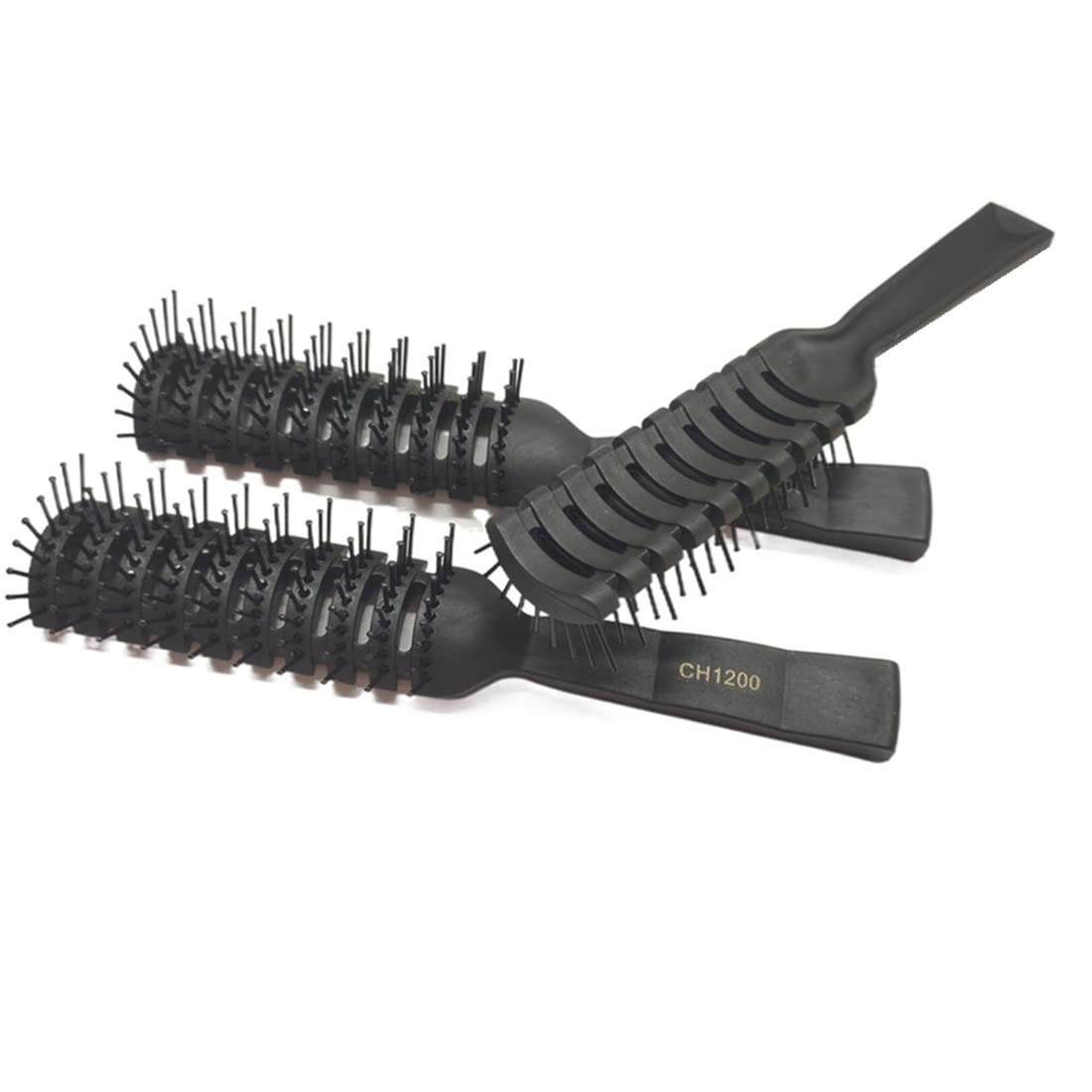 Haarbürste für Haare, schnell föhnend, antistatisch, entwirrend, Kamm für lange, kurze, nasse, lockige, glatte Männer, Frauen, 3 Stück (schwarz)
