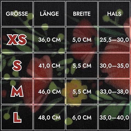 FAVPET Handbemalter Echtleder Windhund Halsband Breit mit QR Code Anhänger, Weiches Lederhalsband Hund Whippet Italienisches Windspiel Saluki Lurcher Spanischer Galgo Podenco (Rote Mohnblumen, XS)