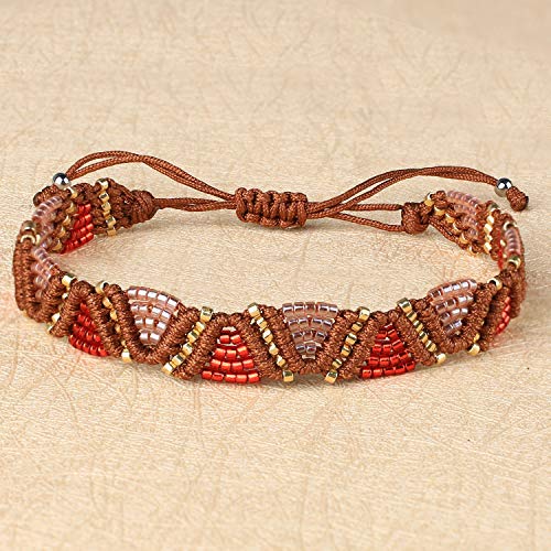 Image of KELITCH Bohemian Braided Friendship Bracelets Miyuki Beads Strand Bracelets Colorful Rope Wrap Bracelets