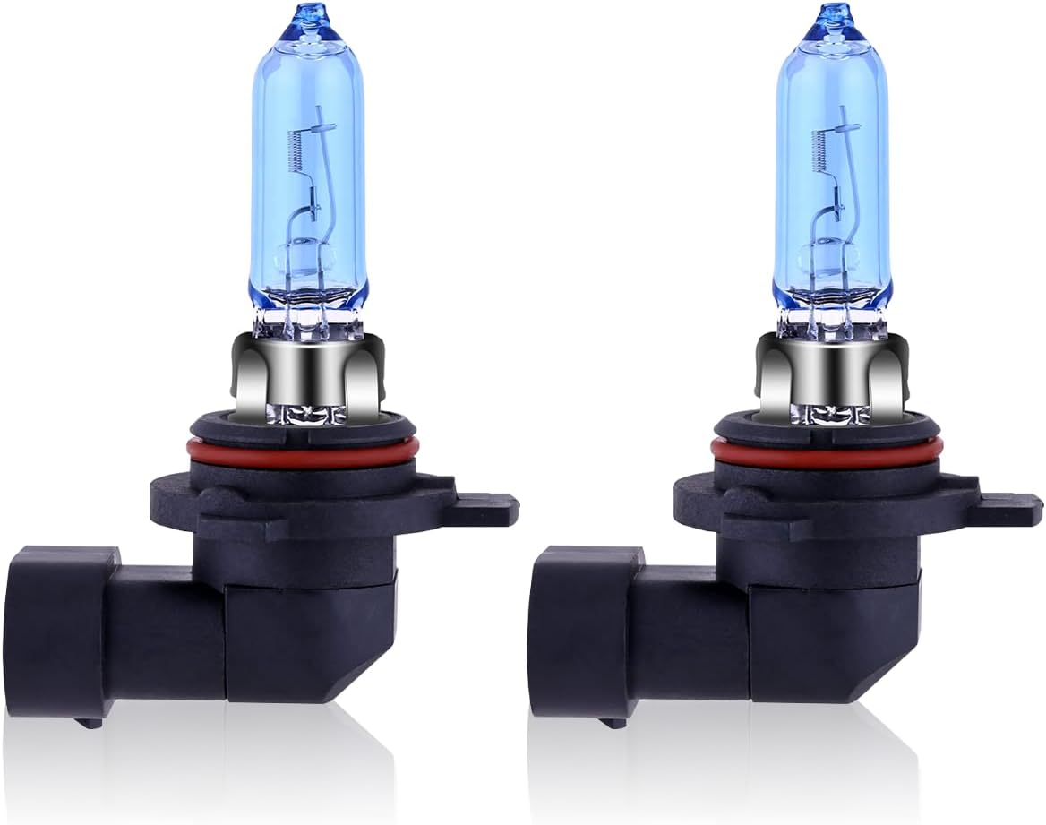 NEWBROWN 9012 HIR2 Headlight Bulb 9012 Halogen Bulb 5000K Super White Light Long Life Replacement PX22D 12V/55W (9012/HIR2, 2 Pack)