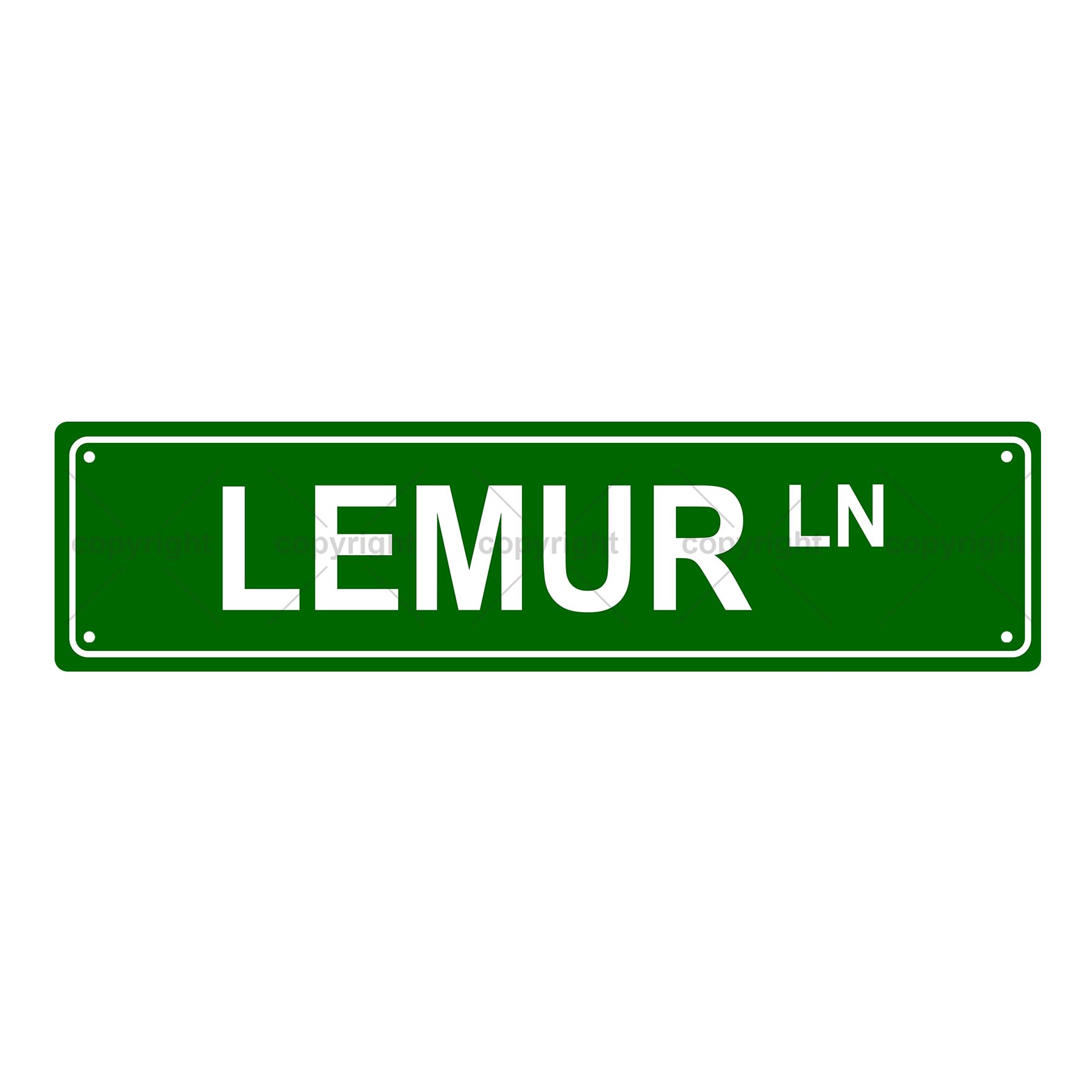 Lemur Ln Animal Metal Tin Street Sign Bar Cafe Garage Cave Home Room Wall Bathroom Farmhouse Garden Porch Patio Decor,4x16 Inch