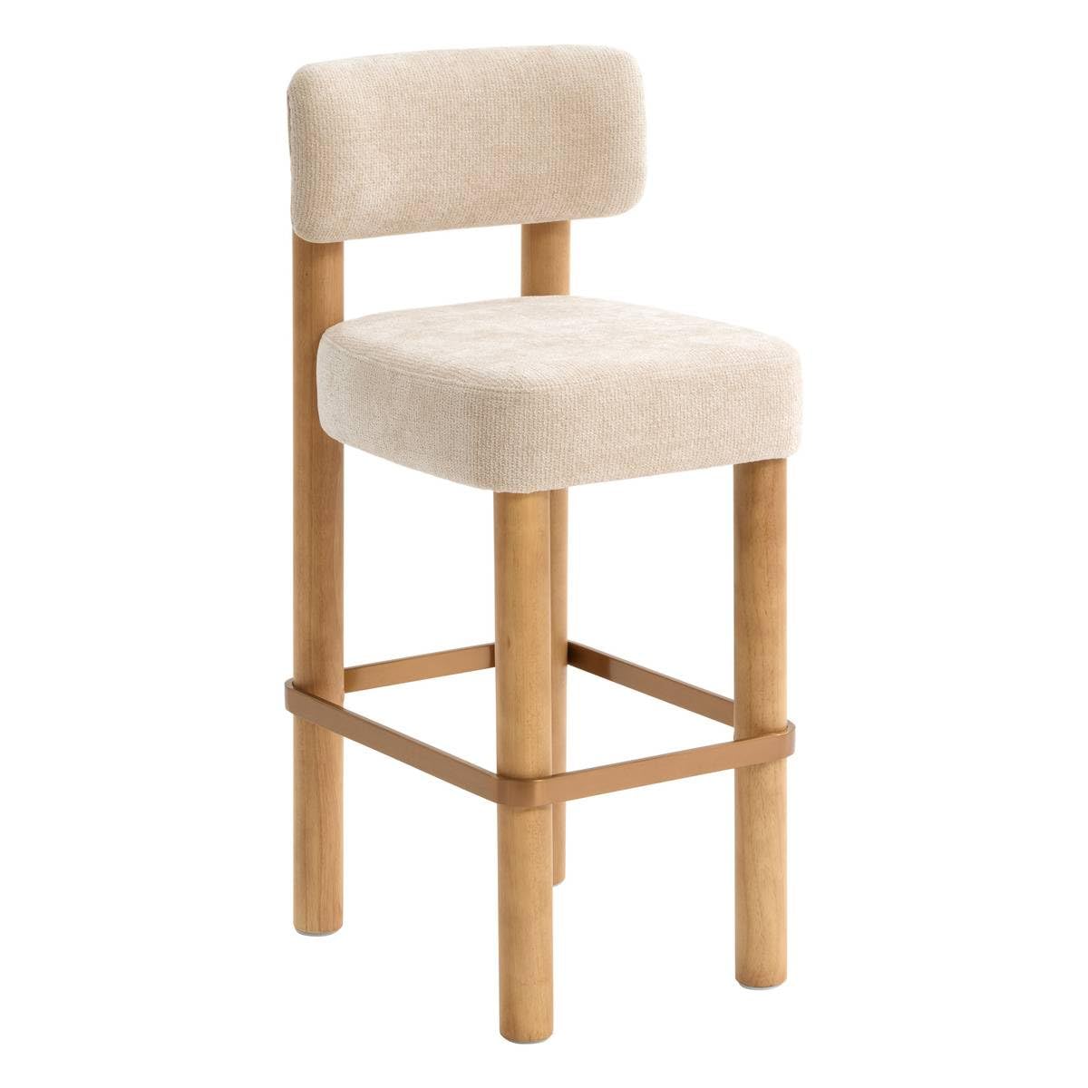 Tabouret de bar noali beige pour créer un coin repas convivial