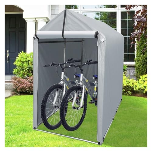 QSTGX Tettoia Per Esterno Capanno Attrezzi Da Giardino Tenda per biciclette da casa Modello a tetto a due falde per moto, attrezzi da giardino, giocattoli, tosaerba