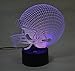 Produktbild weiyikang Optische Illusion 3D Acryl Football Helm Lampe 7 Farbe einschalten Helm Lichter