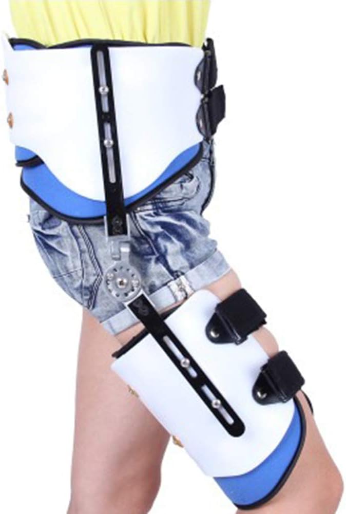 Adjustable Hinged Hip Joint Abduction Orthosis Leg Brace Articulated Hip Joint Fixation Bracket Thigh Fracture Protector for Surrounding Soft Tissue Injuries,