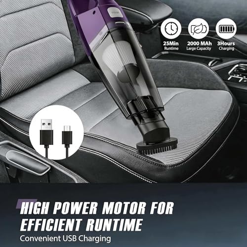 Image of Handheld Vacuum Cordless - 3-In-1 Hand Held Vacuum Rechargeable With 8KPa Suction, Lightweight 1.7 Lbs Handheld Vac, Quick Dust Removal & Cleaning Tool With Accessories Storage For Car, Kitchen & Home