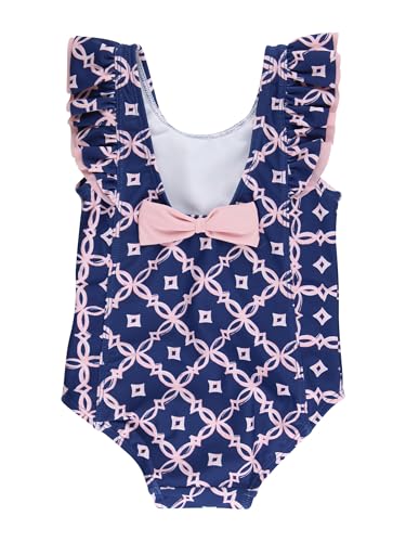 Image of RuffleButts Baby /Toddler Girls Ruffle Strap One Piece Swimsuit w /UPF 50+ Sun Protection