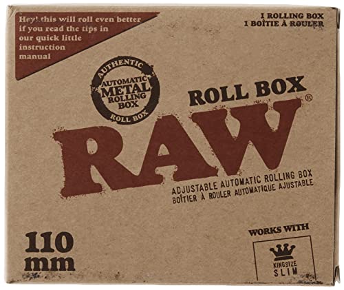 Raw Natural Unrefined Rolling Papers - Automatic Rolling Box - 110Mm King Size #TOP1