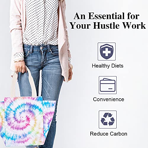 Iknoe Lunch Bag Insulated Lunch Bags For Women Men Reusable Lunch Tote Portable Adult Thermal Large Lunch Cooler For Work Picnic Beach-Tie Dye #TOP5