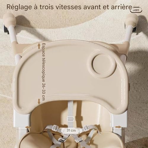 Chaise haute pour bébé pliante pour simplifier les repas au restaurant - 7