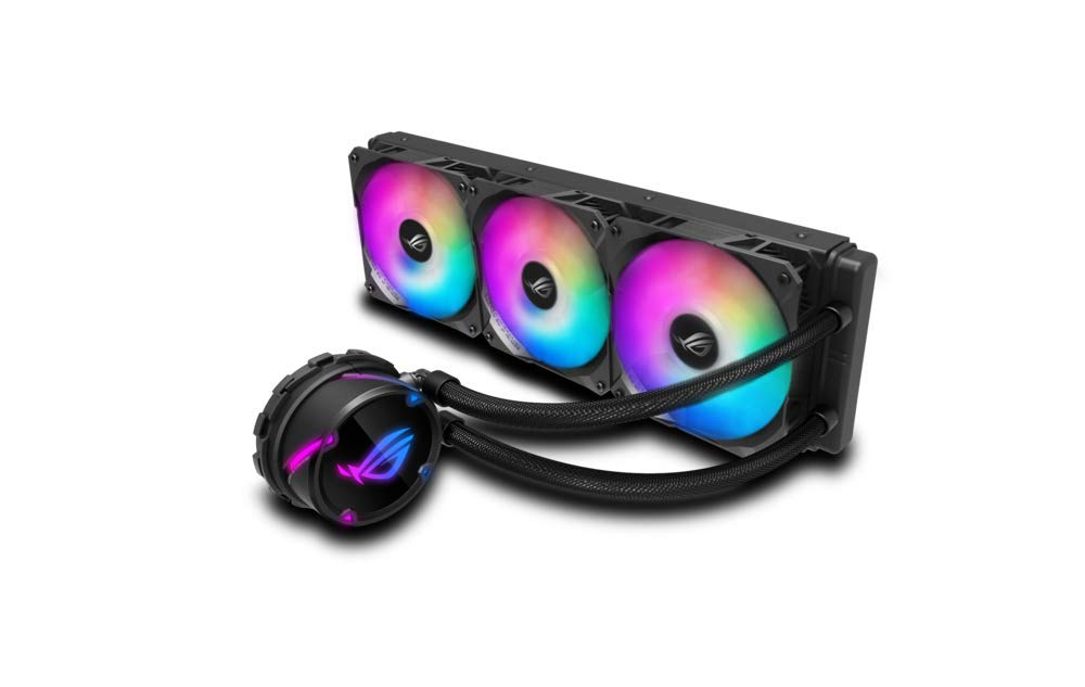 ASUS ROG Strix LC 360 RGB All-in-one AIO Liquid CPU Cooler 360mm Radiator, Intel 115x/2066 and AMD AM4/TR4 Support, Triple 120mm 4-pin PWM Fans (Addressable RGB Fans)