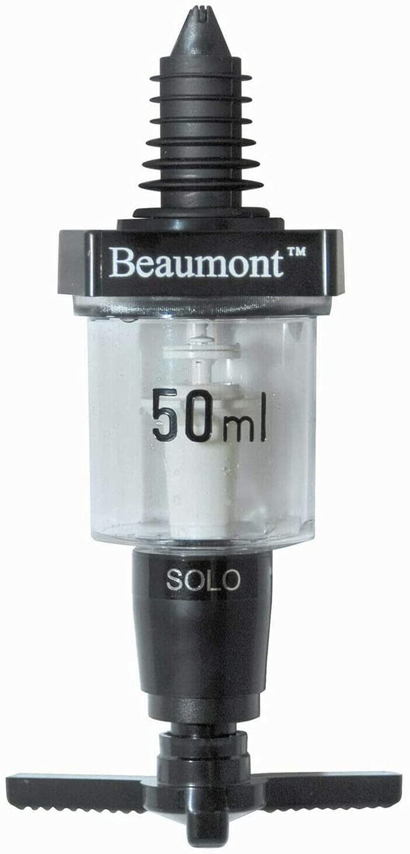 We Can Source It Ltd - 5 x 50ml Beaumont Solo Spirit Measure Optic 3104 - CE and Government Stamped Bar Dispenser Pourer - Non Drip Shot Dispenser for Gin, Vodka and Whisky - Professional Bar Optics