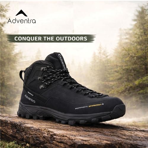 Image of Men Warm Waterproof Hiking Boots | Mid Ankle with Superior Grip | Boots | 3M Insulation | for Hiking Trails, Rugged Terrain | WH1106
