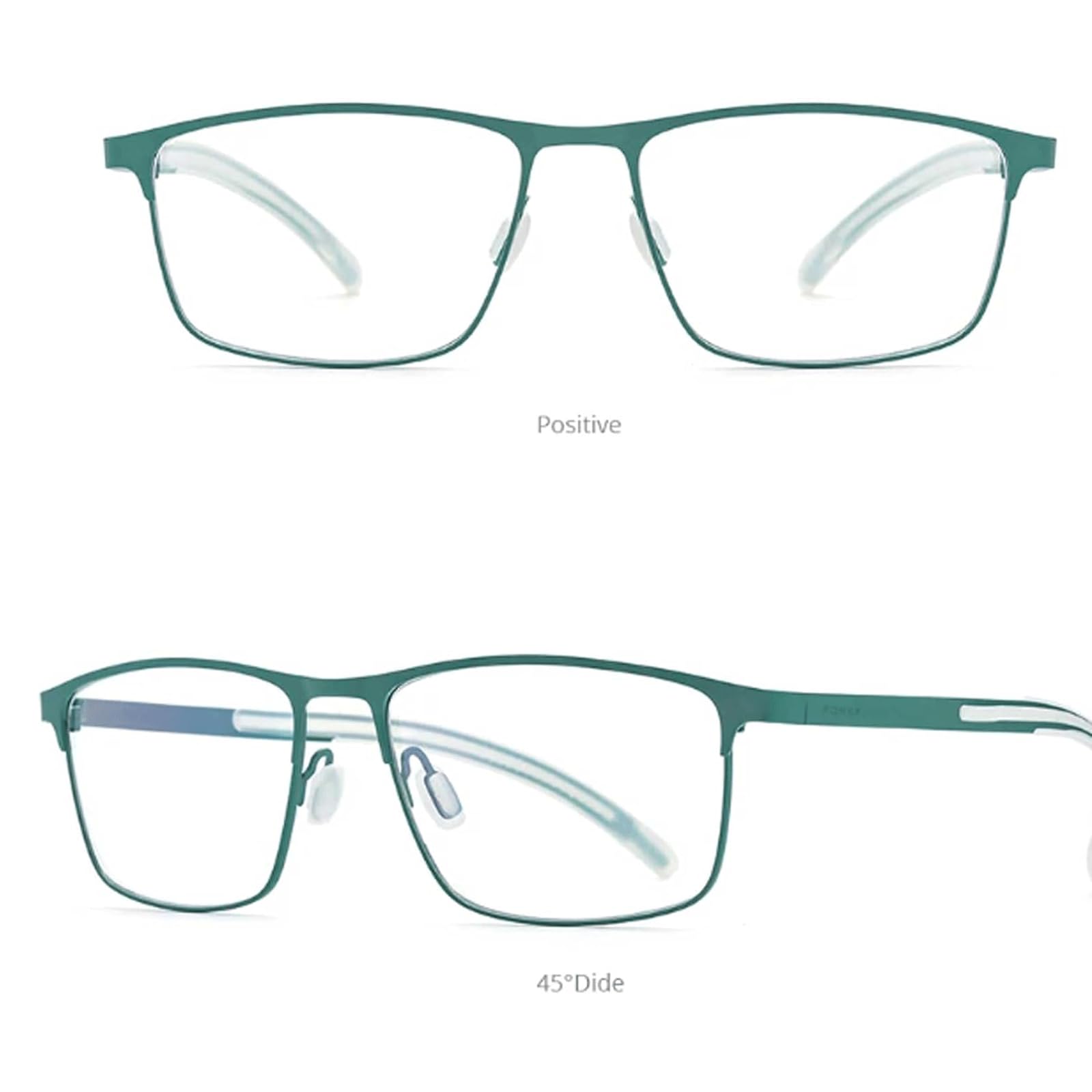 Kwadratowe oprawki do okularów tytanowe męskie oprawki na okulary antypoślizgowe silikonowe oprawki do okularów minimalistyczny design stylowa oprawka do okularów