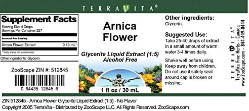 Miniatura 4 de Arnica flor glycerite Extracto de líquido (1 5) sin sabor (1 oz, zin 512845), 1 Ounce, 3