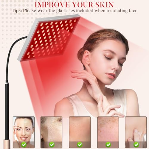 Red Light Therapy for Body: Infrared Light Therapy Panel Lamp with Stand, 660nm Deep Red and 850nm Near Infrared LED Device at Home for Face and Body by i-Venoya - Image 2