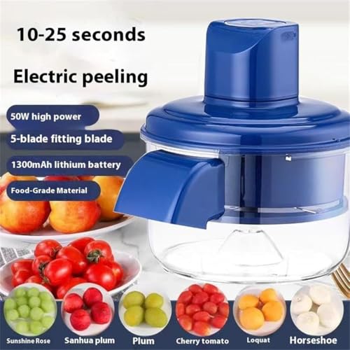 Image of Electric Automatic Grapes Peeler, Efficient Garlic Skin Remover Machine, Rechargeable Multifunctional Small Fruit Peeler Tool Appliance for Grapes, Cherry Tomatoes, Garlic (1)