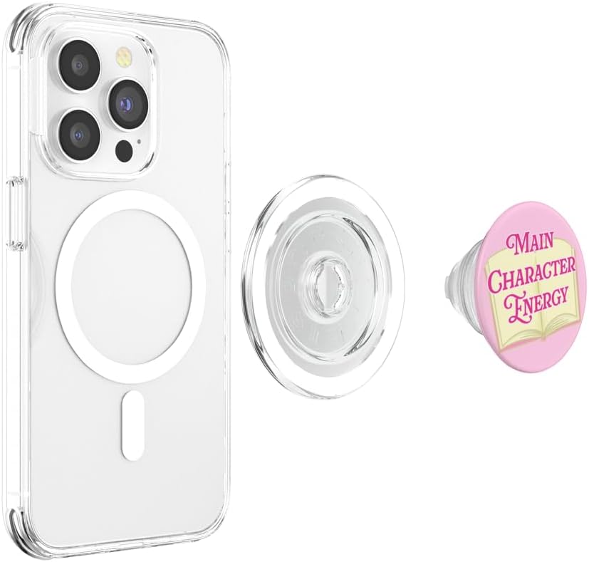 PopSockets Funny Book Phone Grip- Main Character Pink PopSockets PopGrip for MagSafe
