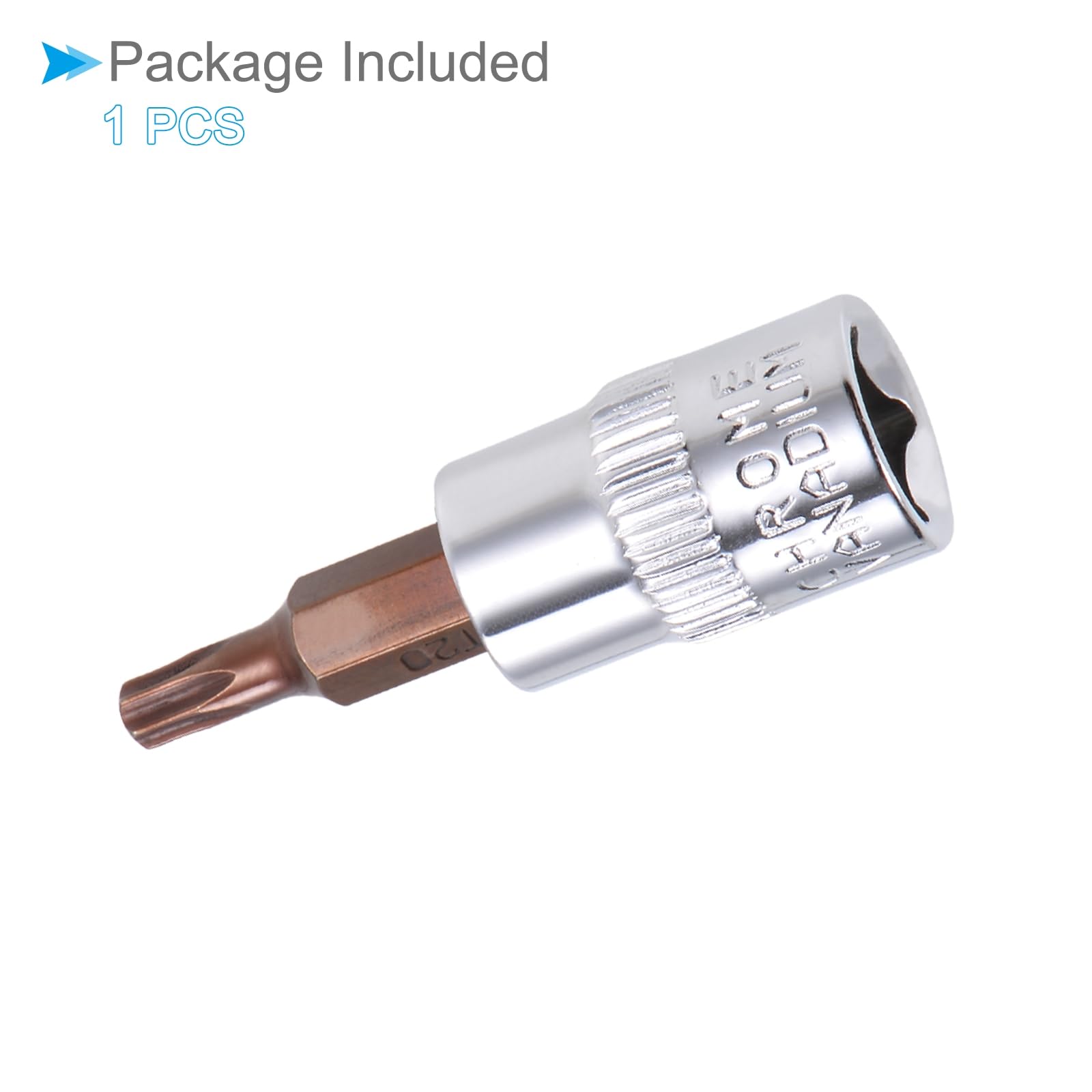 Chiave a Bussola Torx, Metrico T20 Punta 3/8" Attacco 1,5" Lungo, Acciaio Legato S2 Temprato al Cromo-Vanadio - (Applicazioni: per Applicazioni Fissaggio)