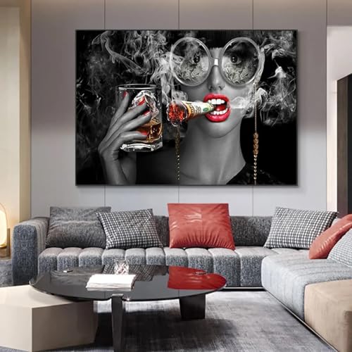 Peinture art mural et décoration maison moderne : toile femme sexy 80x120