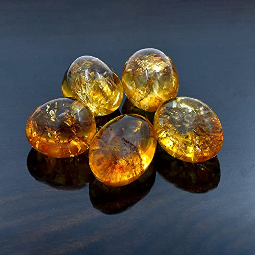 Citrine naturelle pierre ovale lithothérapie circulation immunité Feng Shui