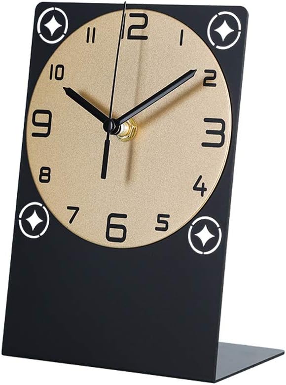 Square Geometry Table Clock Clock Ornaments Personality Creative Home Table Clock Bedroom Living Room Desktop Decoration Mute Table Clock Table Clock