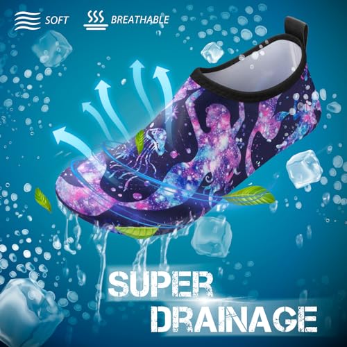 Image of SIMARI Water Shoes for Women Men Swim Aqua Socks Beach Pool Essentials Barefoot Surf River Boat Kayak Sea Yoga Sand Exercise Sport Accessories Breathable Quick-Dry Adult Youth Kid Size SWS001
