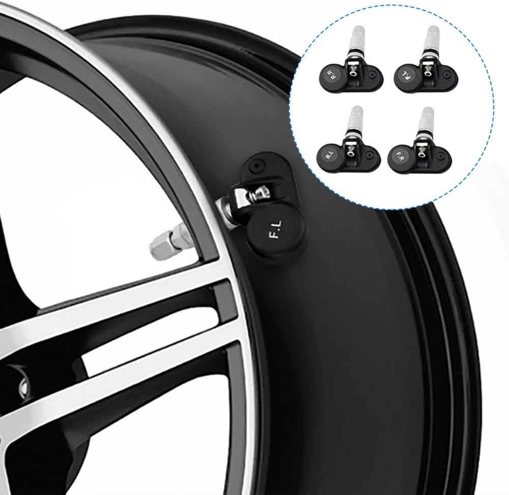 RV Tire Pressure Monitoring System, Tire Pressure Monitor with Solar Charge, TPMS with 4 Sensors & Alarm Modes, 2025 Updated w/Color LCD Display, 0-58PSI for RV/Trailer/Truck