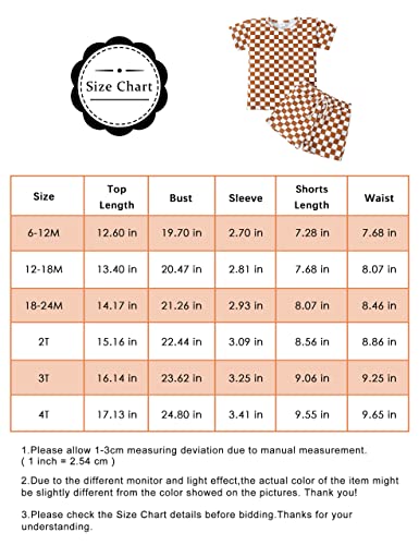 Frloony Toddler Baby Boy Clothes Kids Summer Outfits Checkerboard Plaids Short Sleeve T-Shirt Tops + Shorts 2Pcs Clothing Set (Coffee, 9-12 Months) #TOP5