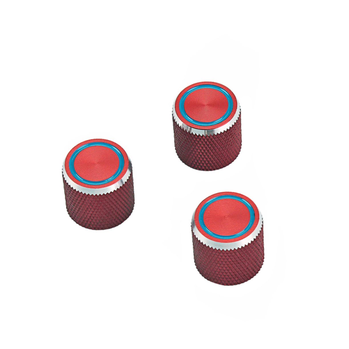 ibasenice 6 Stk Regler Für Gitarrenverstärker Tonknopf Gitarren-regler-kappe Verstärker Für E-gitarre Bassregler Bedienknöpfe Kappe Gitarrenknöpfe Aus Metall Rote Gitarre Gerändelt Ring