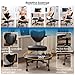 Teddy Fleece Ergonomic Swivel Chair with Footstool, Adjustable Height Desk Chair with 360° Casters, Soft Breathable Fabric Office Chair for Home Office, Bedroom, Living Room