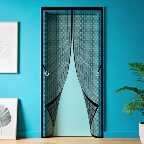 Rideau moustiquaire magnétique pour porte de balcon et chambre en été sans percer